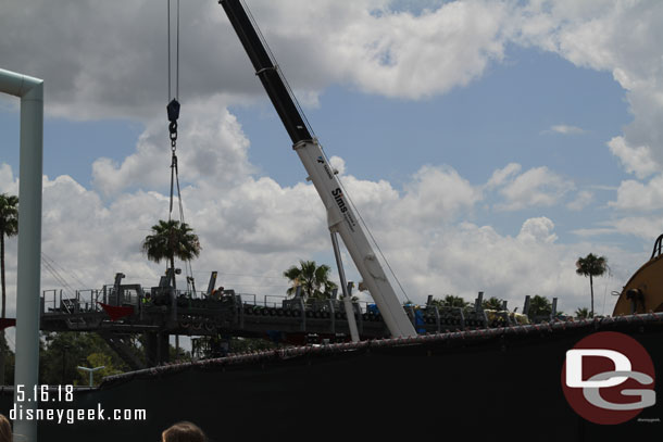 The Skyliner station for the studios is taking shape (better pictures in a couple pages)