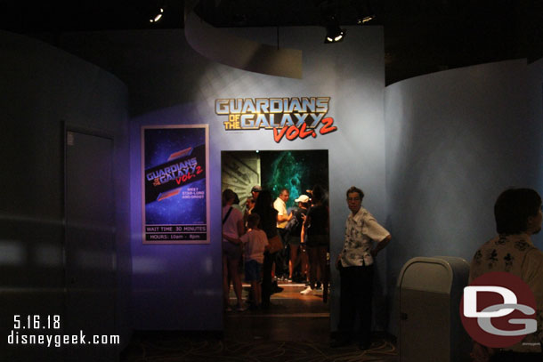 The Guardians Meet and Greet is still in the back portion of the exhibit.