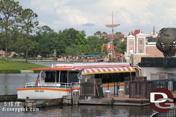 Another Friendship boat ready to pull out in World Showcase lagoon.