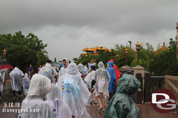 Making a run for Future World in between storm cells.