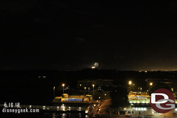 The fireworks from Hollywood Studios.