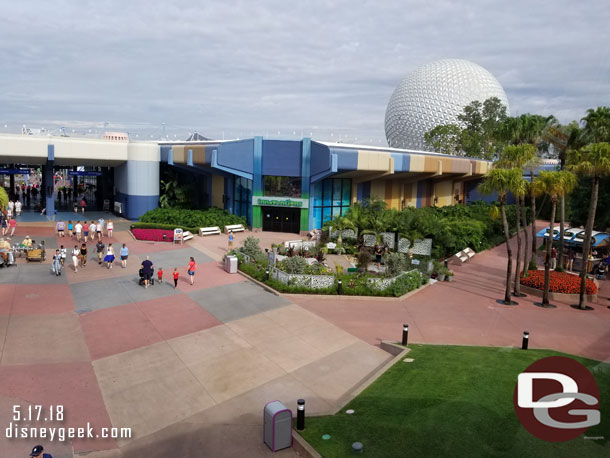 Looking toward Innoventions as we passed over Future World.