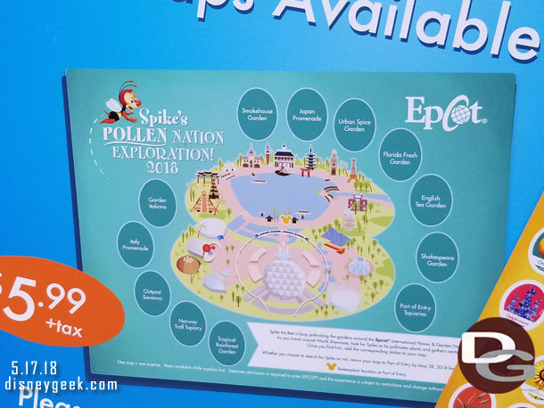 A closer look at Spike's Pollen Nation Exploration map that is for sale.  