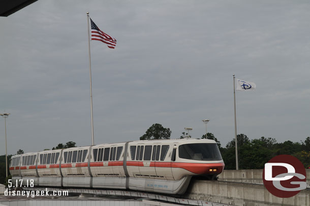 The next Express Monorail arriving.