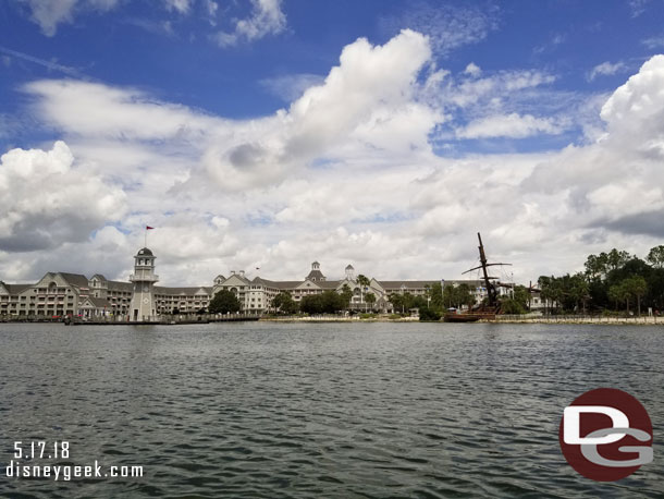 Disney's Yacht Club Resort from a Friendship boat.