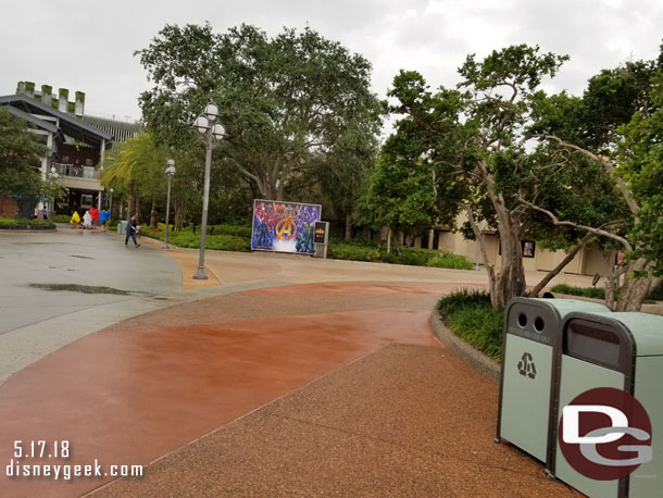 Checked the radar and decided to return to Bay Lake Tower to Regroup and stay out of the storm.  Walking out of Disney Springs toward the buses at 2:44pm