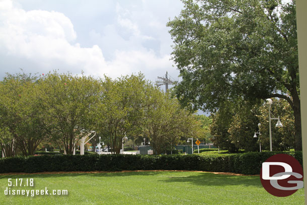 Another Skyliner tower near the driveway buses use at the Boardwalk.