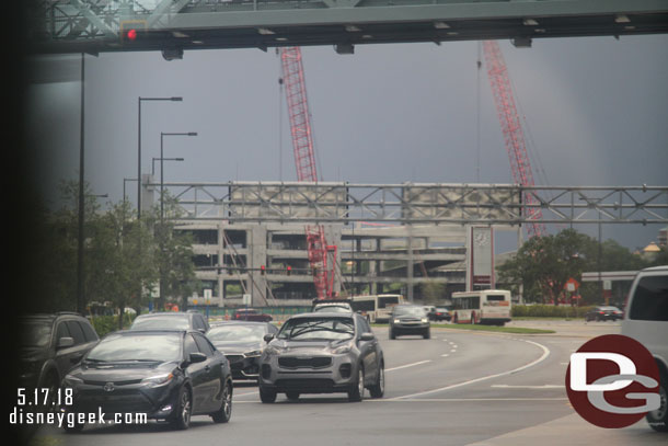 The new 3rd Parking Structure being assembled across Buena Vista Drive.