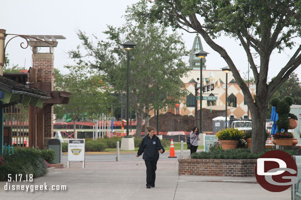 The construction in the distance appeared to be foundation work for a new bridge to reach the new parking structure.