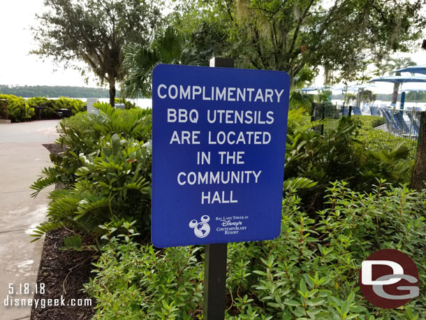 Further up the trail, closer to the lake, is a BBQ/picnic area.