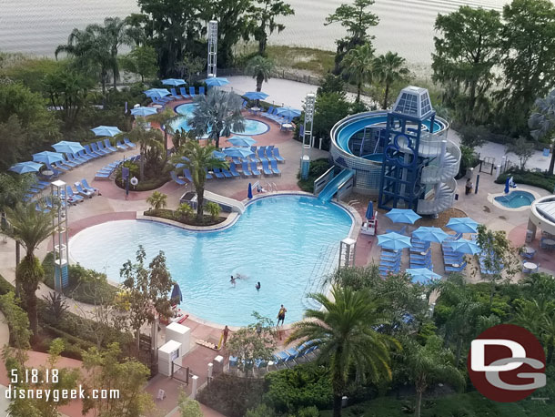 Some lifeguard training was in progress in the pool this morning.