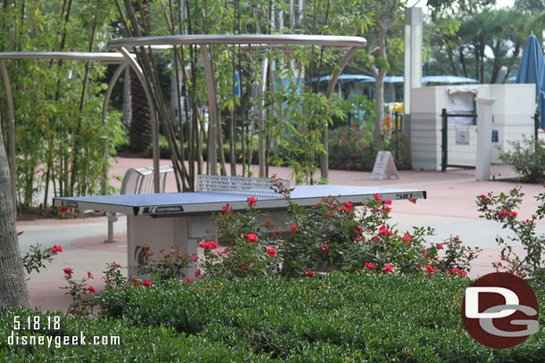 There were a couple Table Tennis tables.. equipment was available inside too.