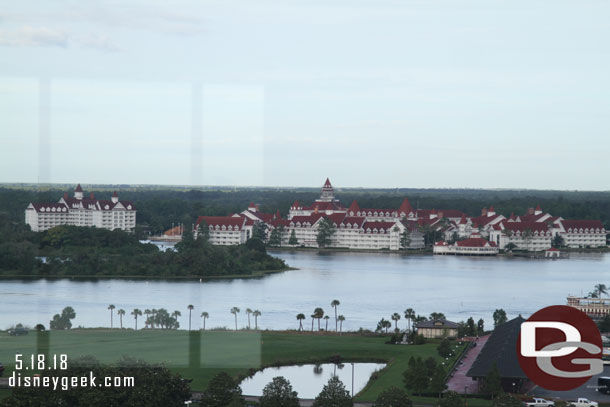 Disney's Grand Floridian on the opposite shore of the Seven Seas Lagoon