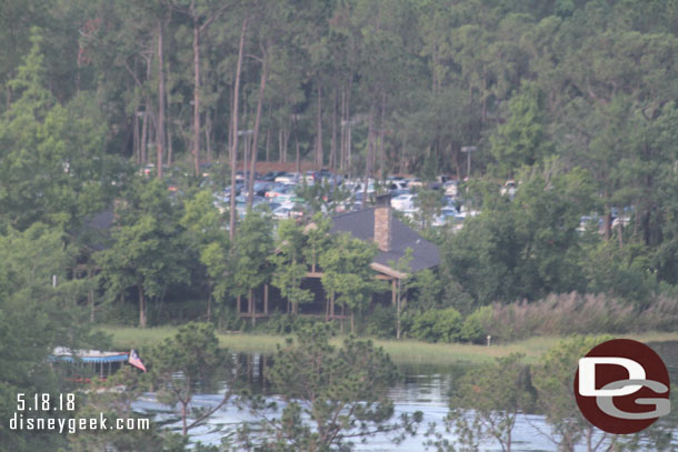 Looking toward the cabins at the Wilderness Lodge