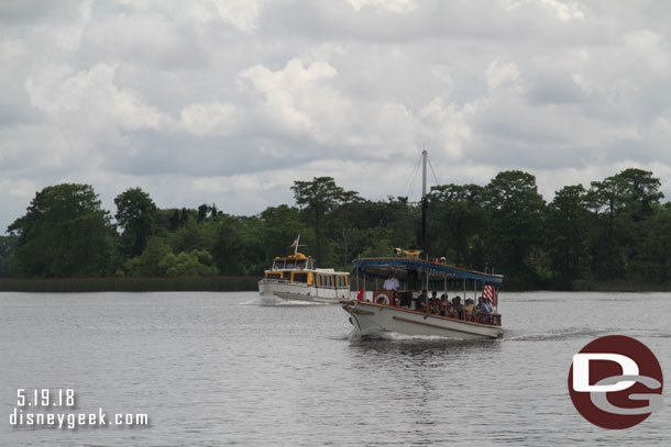 Boats on the move in Bay Lake.