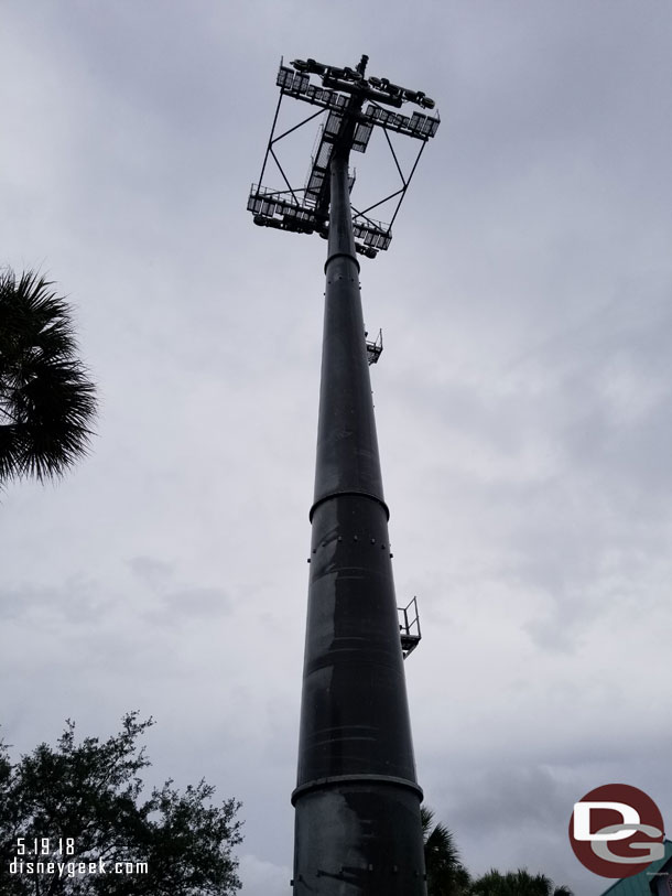 Looking up at the tower.