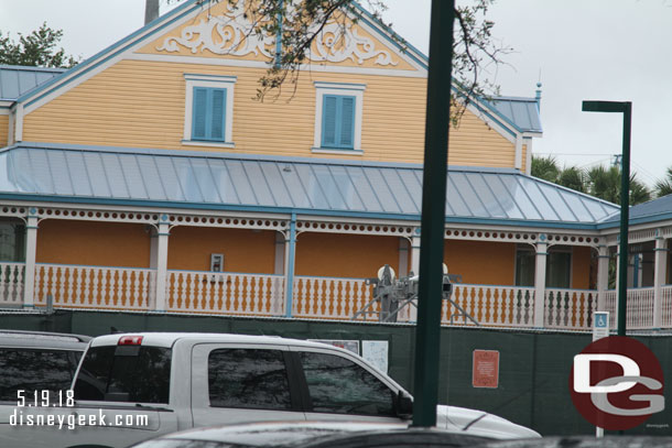 Another tower being assembled in the parking lot.