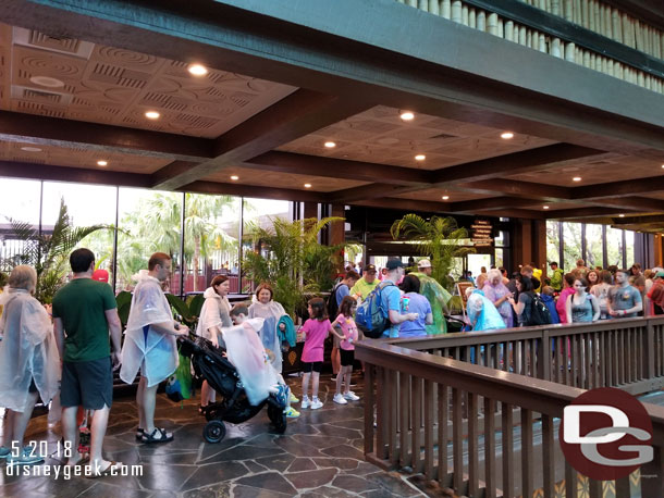 The Monorail line was just as bad.  It backed up into the lobby.