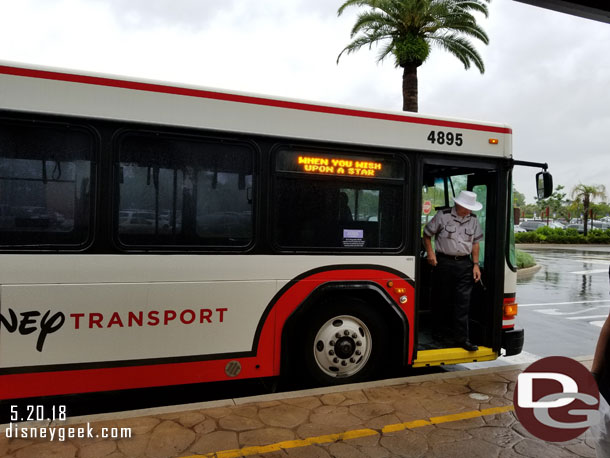 A bus for the Magic Kingdom showed up.