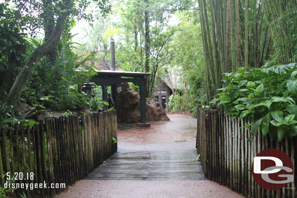 Not a lot of guests on the Jungle Trek in the rain this morning.