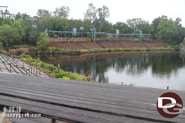 Rivers of Light seating was open if you wanted to sit out and enjoy the view in the rain.