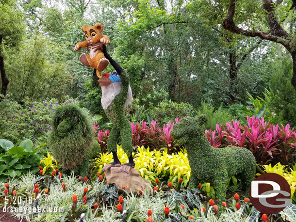 The Lion King topiaries.