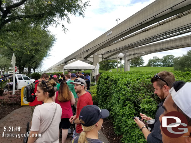 The longest line we have seen all week at the security check point.  Took about 10 minutes to get through.