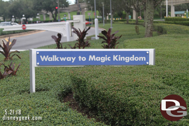 Decided to walk to the Magic Kingdom to start my morning.