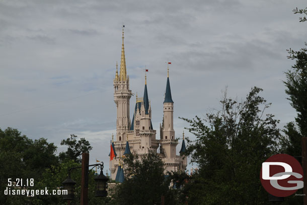 Cinderella Castle in the distance.