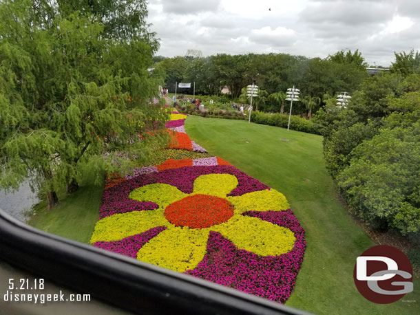 Some of the large flower beds from the Monorail.