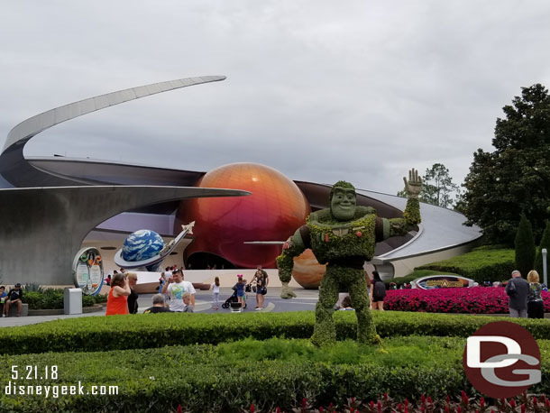 Moving on to Buzz Lightyear in front of Mission Space.  This is open but wait times were minimal during my trip.