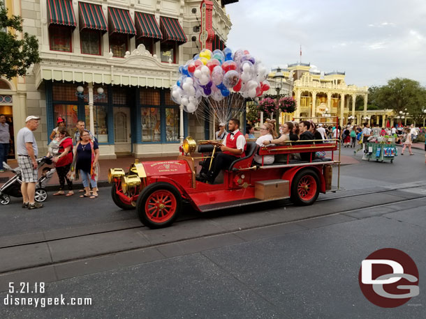 Then it started making the rounds. I saw more Main Street transportation in action this trip than the last several trips combined.