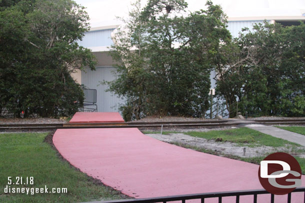 This is a temporary walkway that will be used as an exit for Space Mountain during some renovation work.