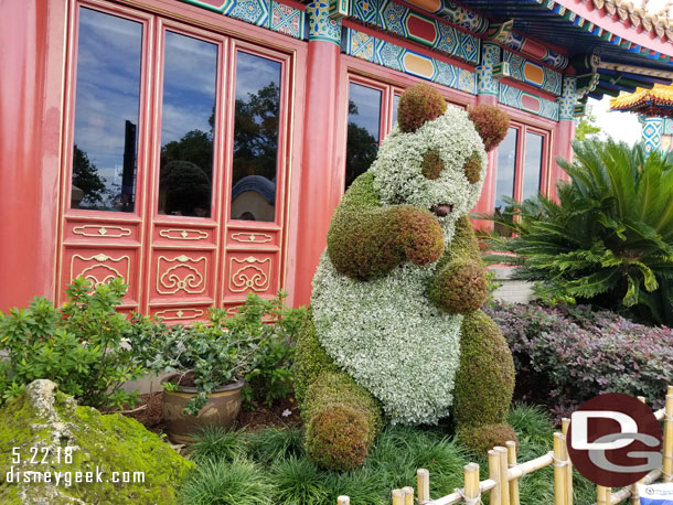 Panda topiary in China