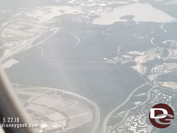 In the distance Bay Lake and the Magic Kingdom