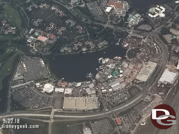 A clearing in the clouds so I was able to get this great shot of Disney Springs