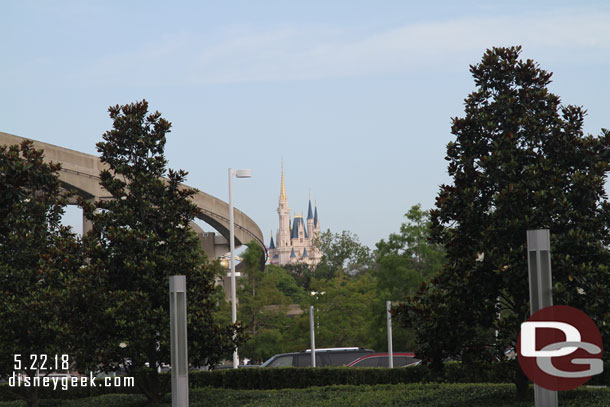 The Magic Kingdom as we waited for the bus.