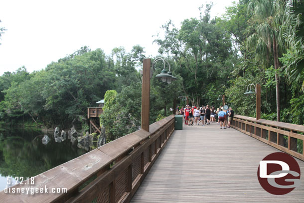 The end of the line is on the second bridge section.