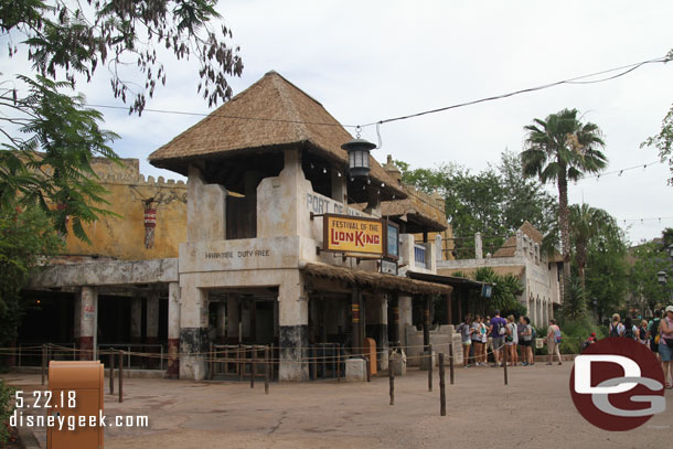 Passing by the Lion King theater.