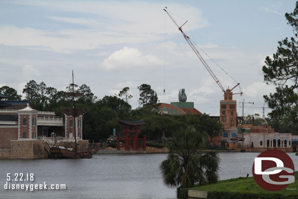 A lot of cranes dot the skyline of Epcot now.