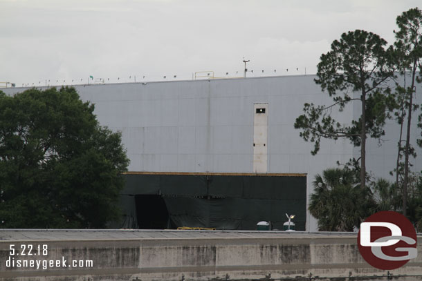 The back of the Energy building that will eventually have a connection to the new building for the attraction.