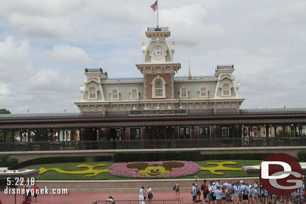 A final time passing by the Magic Kingdom on the Resort Line