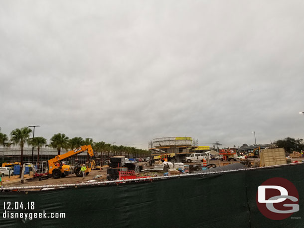 A look at the construction site.  Landscaping is going in as the buildings construction moves toward completion.