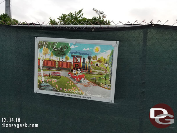 The fences have some concept art on them.