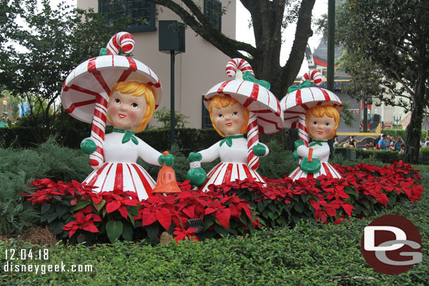 A closer look at some of the new decorations near the Brown Derby.