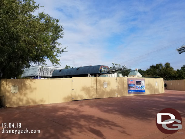 Across the walkway the station is taking shape.