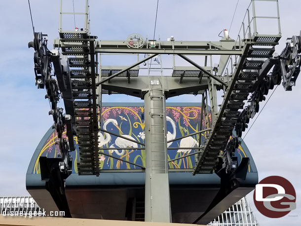 Another view of the final tower and mural.