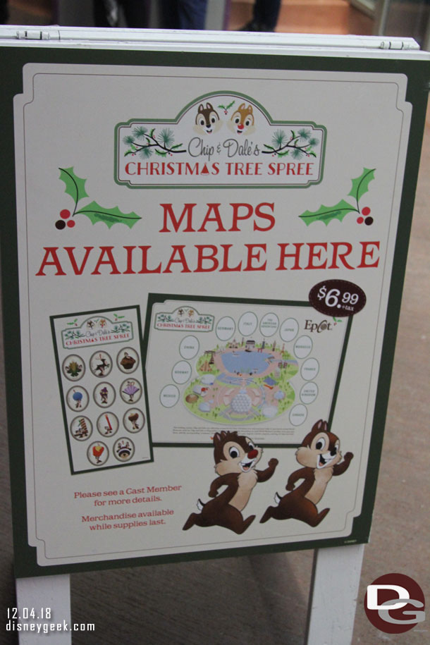 There is a Chip & Dale Christmas Tree Spree map challenge for World Showcase available.