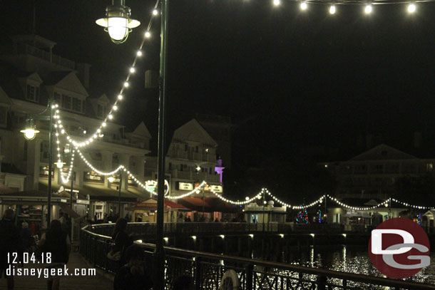 Walking along the Boardwalk back to my room to end a very long first day.