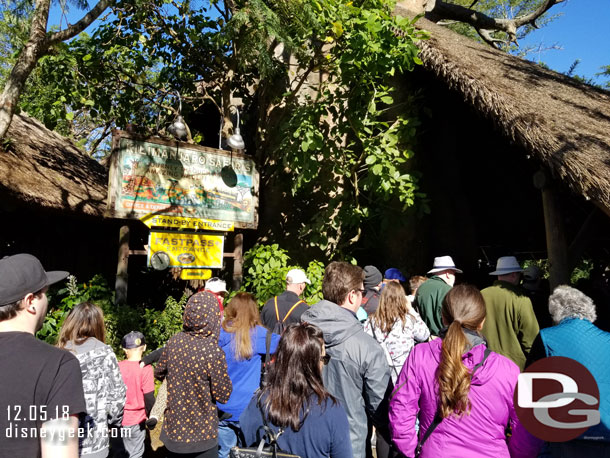 The FastPass+ return was backed up too.